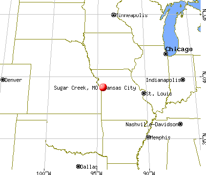 Sugar Creek, Missouri map