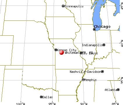 Whiteman AFB, Missouri map
