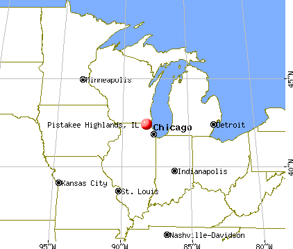 Pistakee Highlands, Illinois map