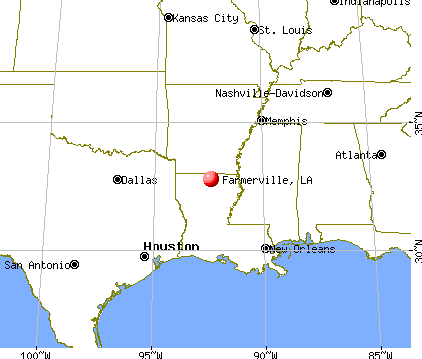 Farmerville, Louisiana map