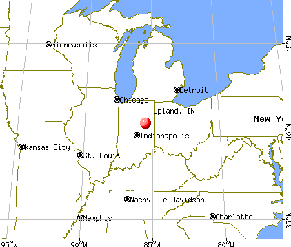 Upland, Indiana map