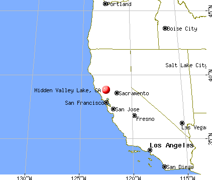 Hidden Valley Lake, California map