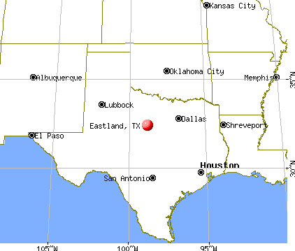Eastland, Texas map