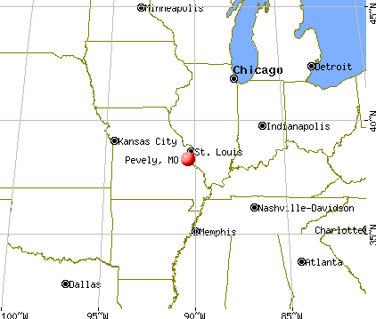 Pevely, Missouri map