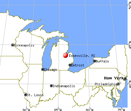 Essexville, Michigan map
