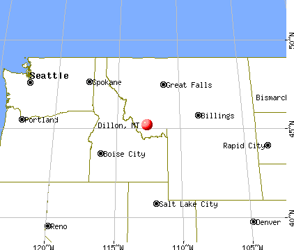 Dillon, Montana map