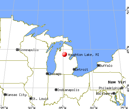 Houghton Lake, Michigan map