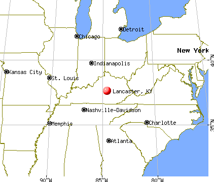 Lancaster, Kentucky map