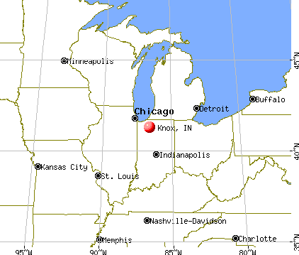 Knox, Indiana map