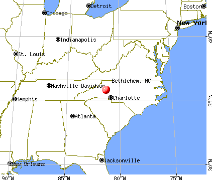 Bethlehem, North Carolina map