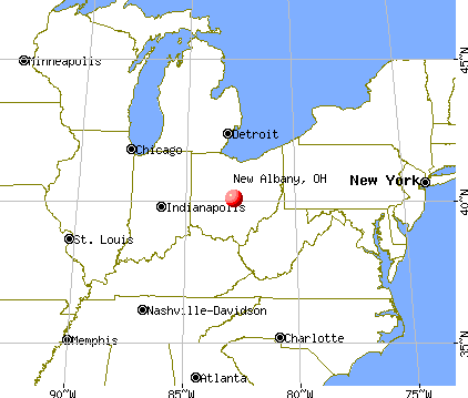 New Albany, Ohio map