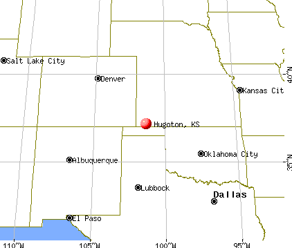 Hugoton, Kansas map