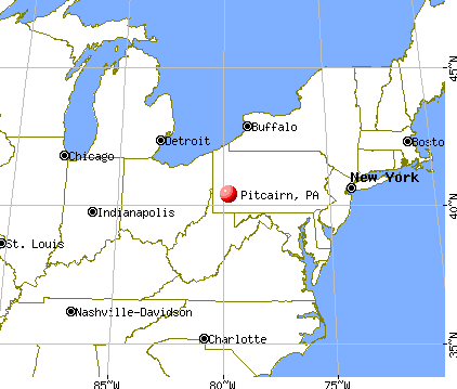 Pitcairn, Pennsylvania map