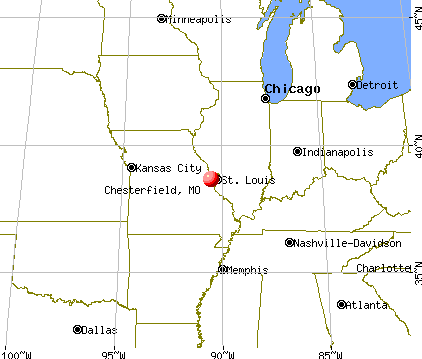Chesterfield, Missouri map