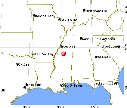 Water Valley, Mississippi map