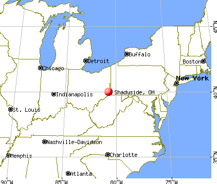 Shadyside, Ohio map