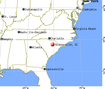 Bishopville, South Carolina map