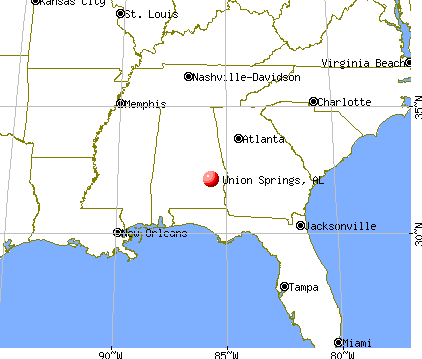 Union Springs, Alabama map