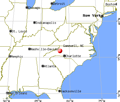 Gamewell, North Carolina map