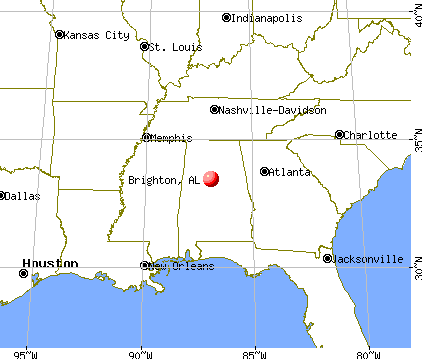 Brighton, Alabama map