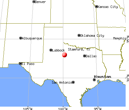 Stamford, Texas map