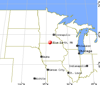 Blue Earth, Minnesota map