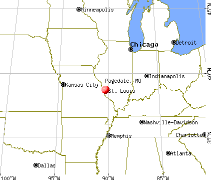 Pagedale, Missouri map
