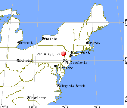 Pen Argyl, Pennsylvania map