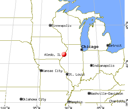 Aledo, Illinois map