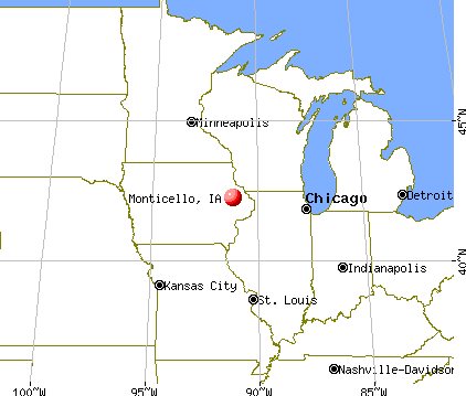 Monticello, Iowa map