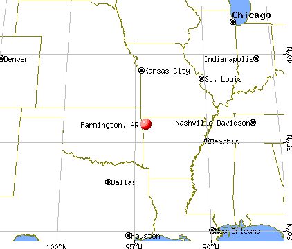 Farmington, Arkansas map