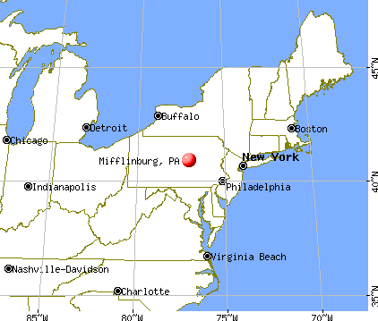 Mifflinburg, Pennsylvania map