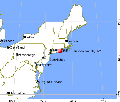 East Hampton North, New York map