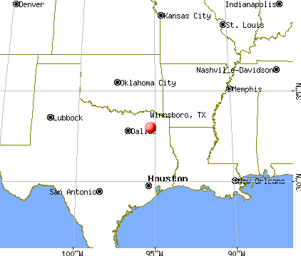 Winnsboro, Texas map