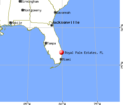 Royal Palm Estates, Florida map