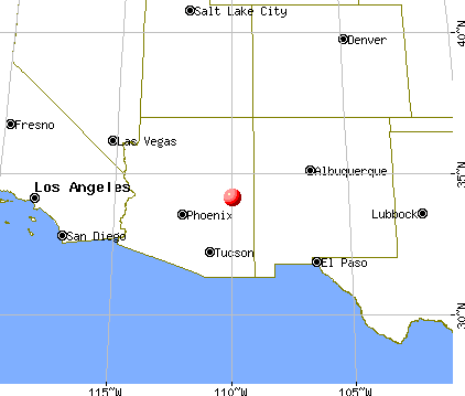 Pinetop-Lakeside, Arizona map