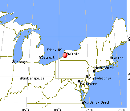 Eden, New York map