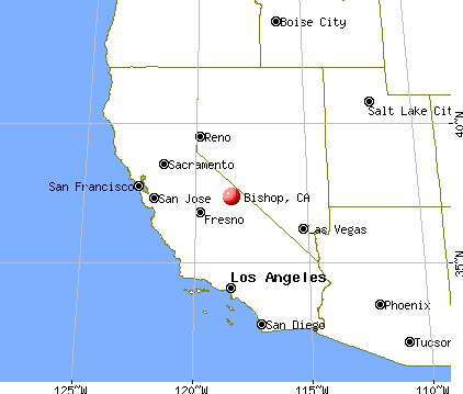 Bishop, California map