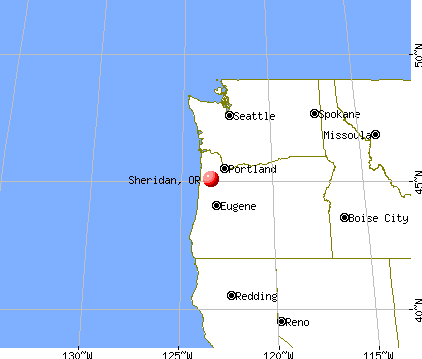 Sheridan, Oregon map