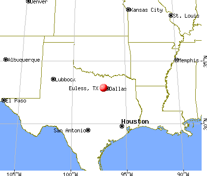 Euless, Texas map