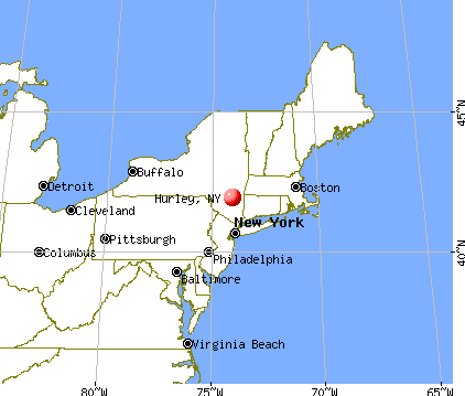 Hurley, New York map