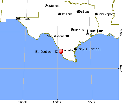 El Cenizo, Texas map