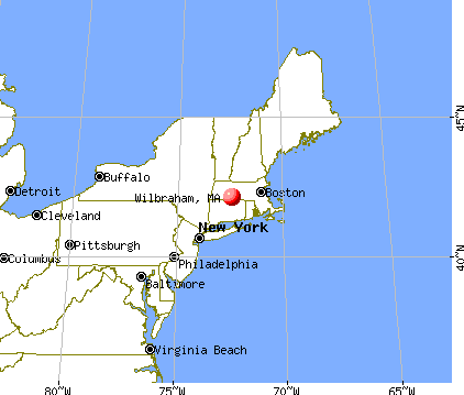 Wilbraham, Massachusetts map
