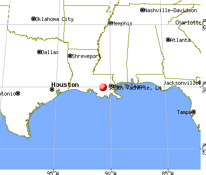 South Vacherie, Louisiana map