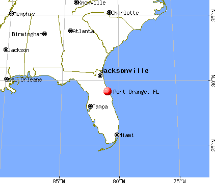 Port Orange, Florida map
