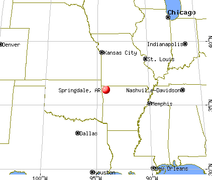 Springdale, Arkansas map
