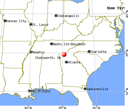 Chatsworth, Georgia map