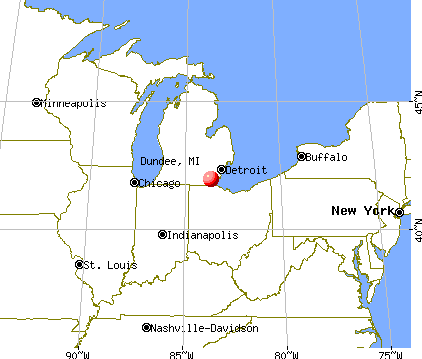 Dundee, Michigan map