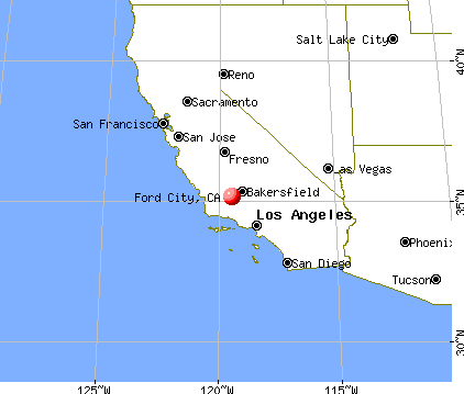 Ford City, California map