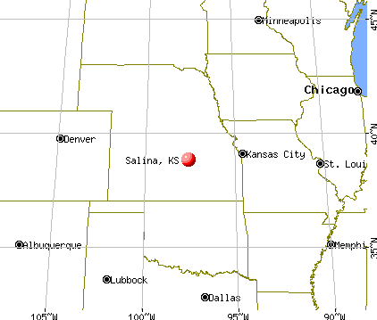 Salina, Kansas map